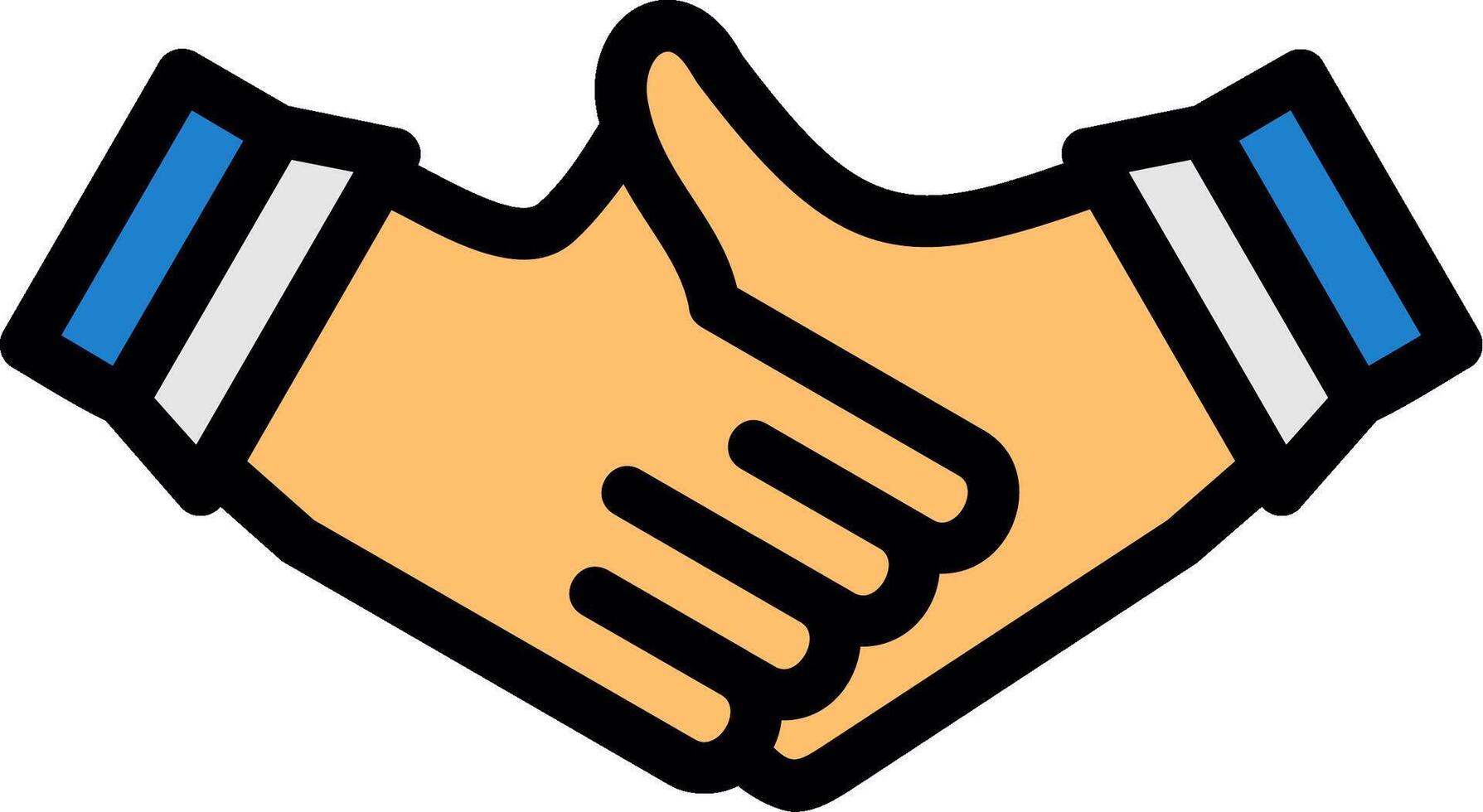 Virtual handshake Line Filled Icon vector