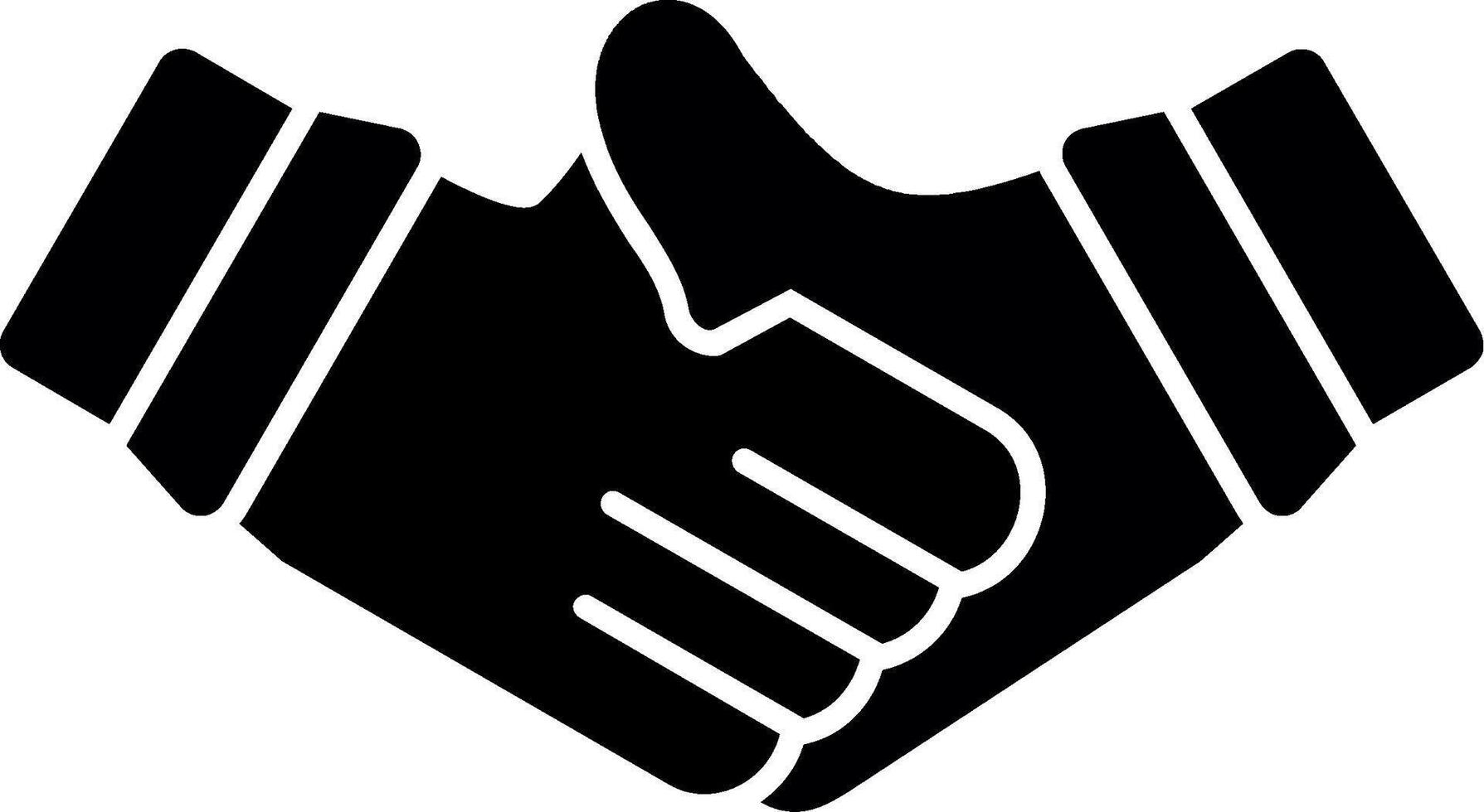 Virtual handshake Glyph Icon vector