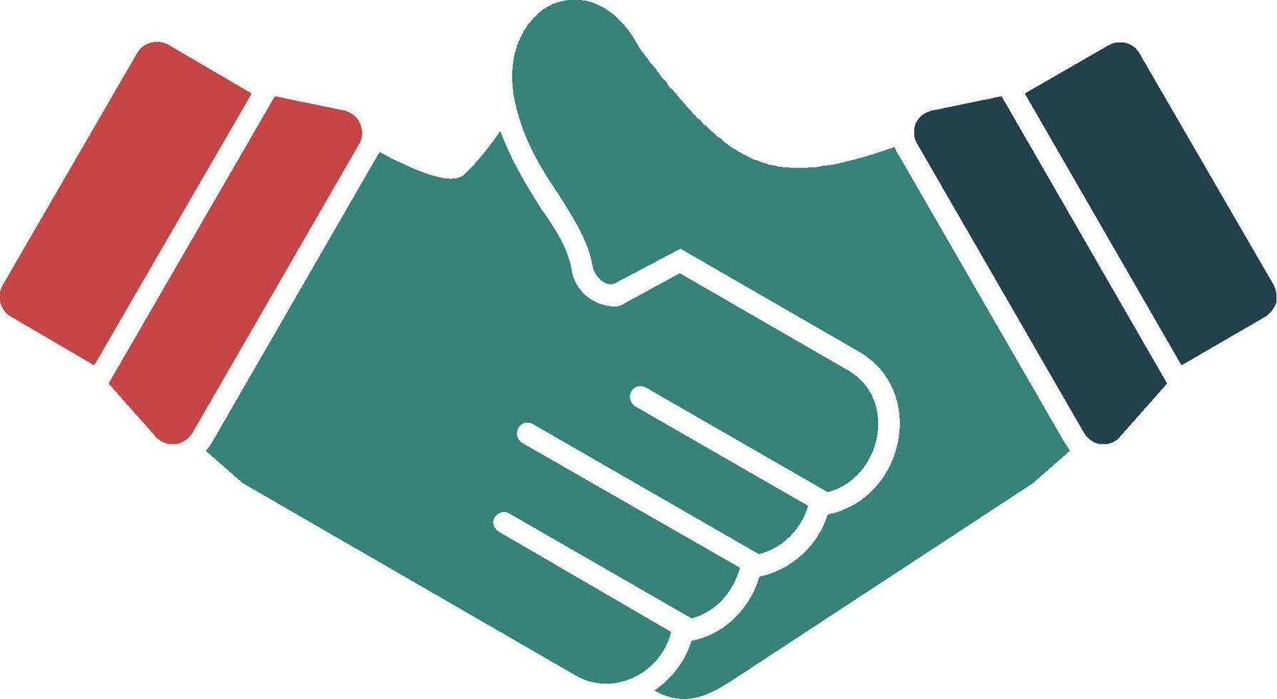 Virtual handshake Glyph Two Color Icon vector