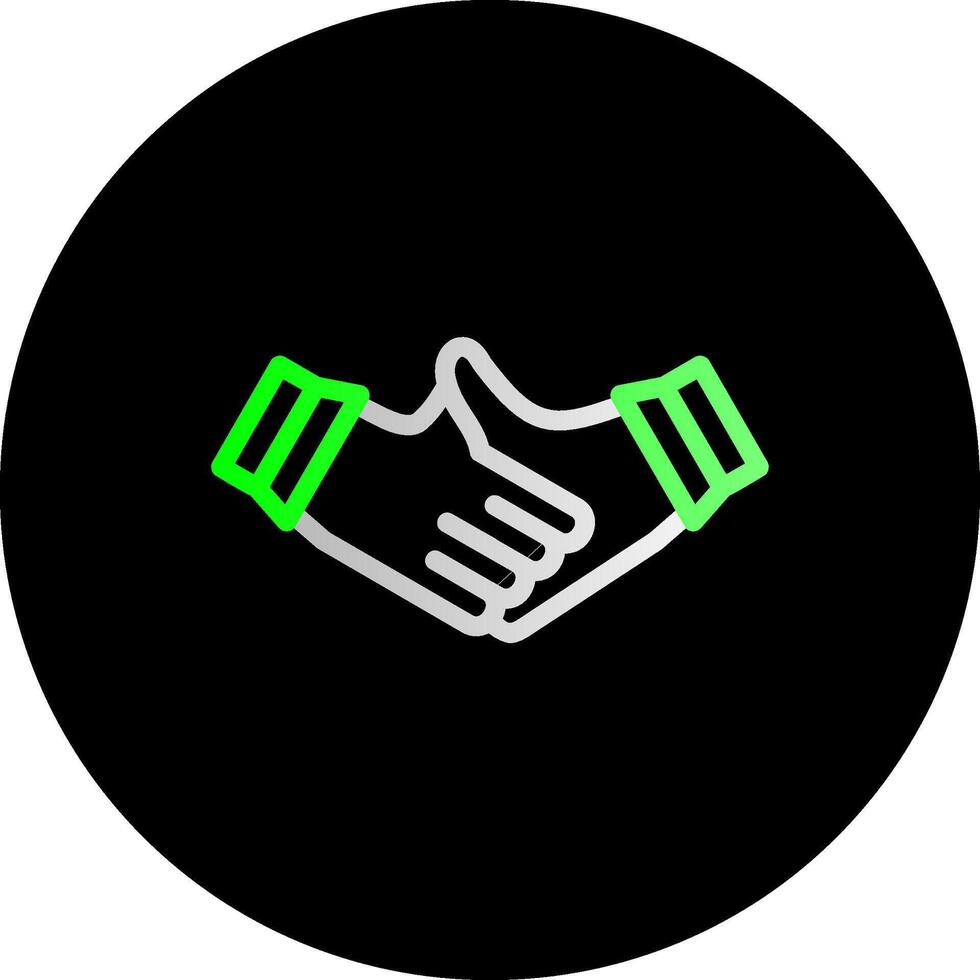 Virtual handshake Dual Gradient Circle Icon vector