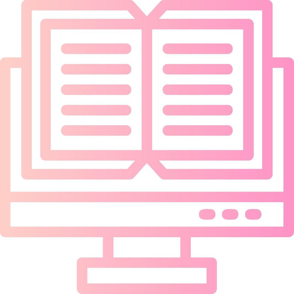 E-learning Linear Gradient Icon vector