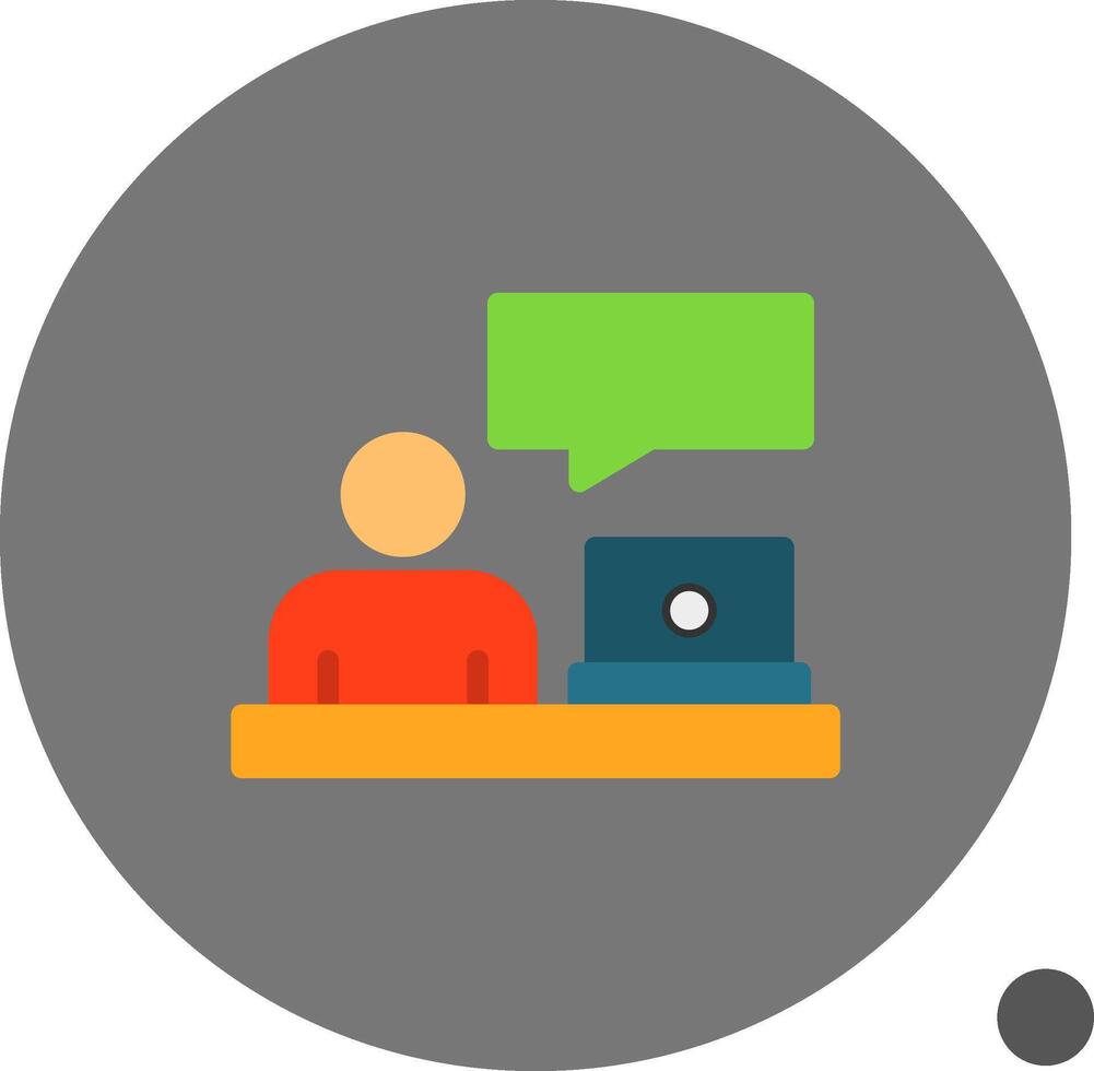 Work chat Flat Shadow Icon vector