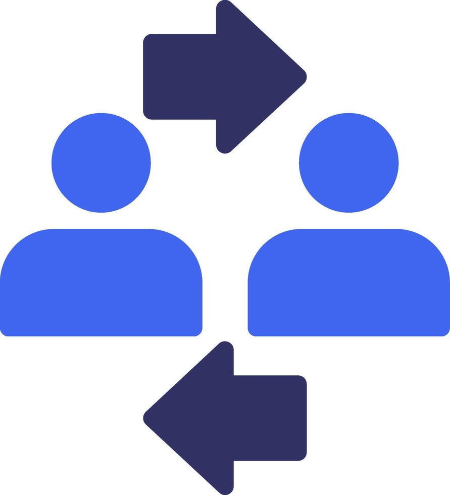 Coworker interaction Solid Two Color Icon vector