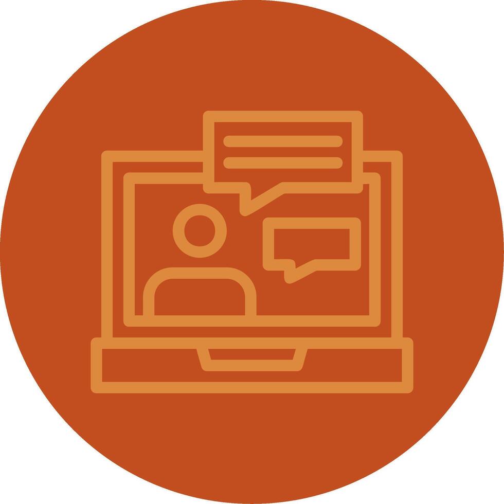 Online support Line Multi color Icon vector
