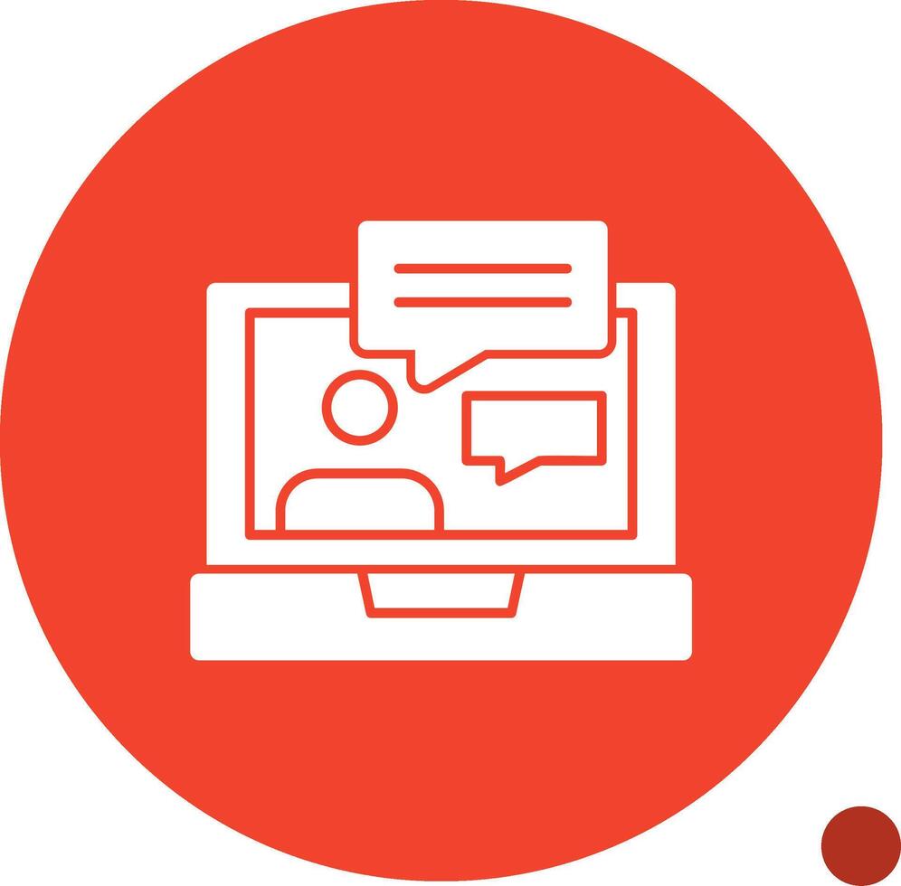 Online support Glyph Shadow Icon vector