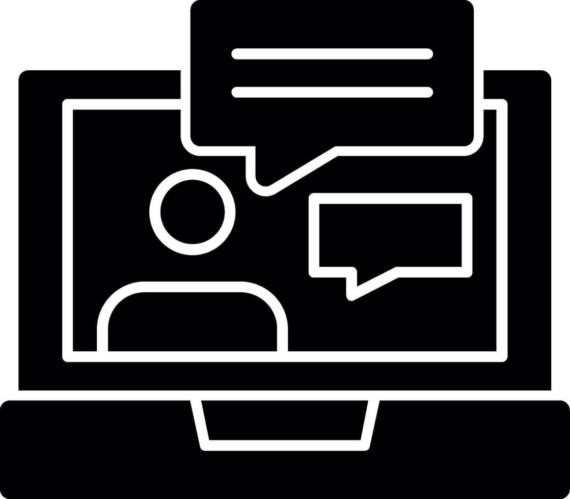 OnGlyph support Glyph Icon vector