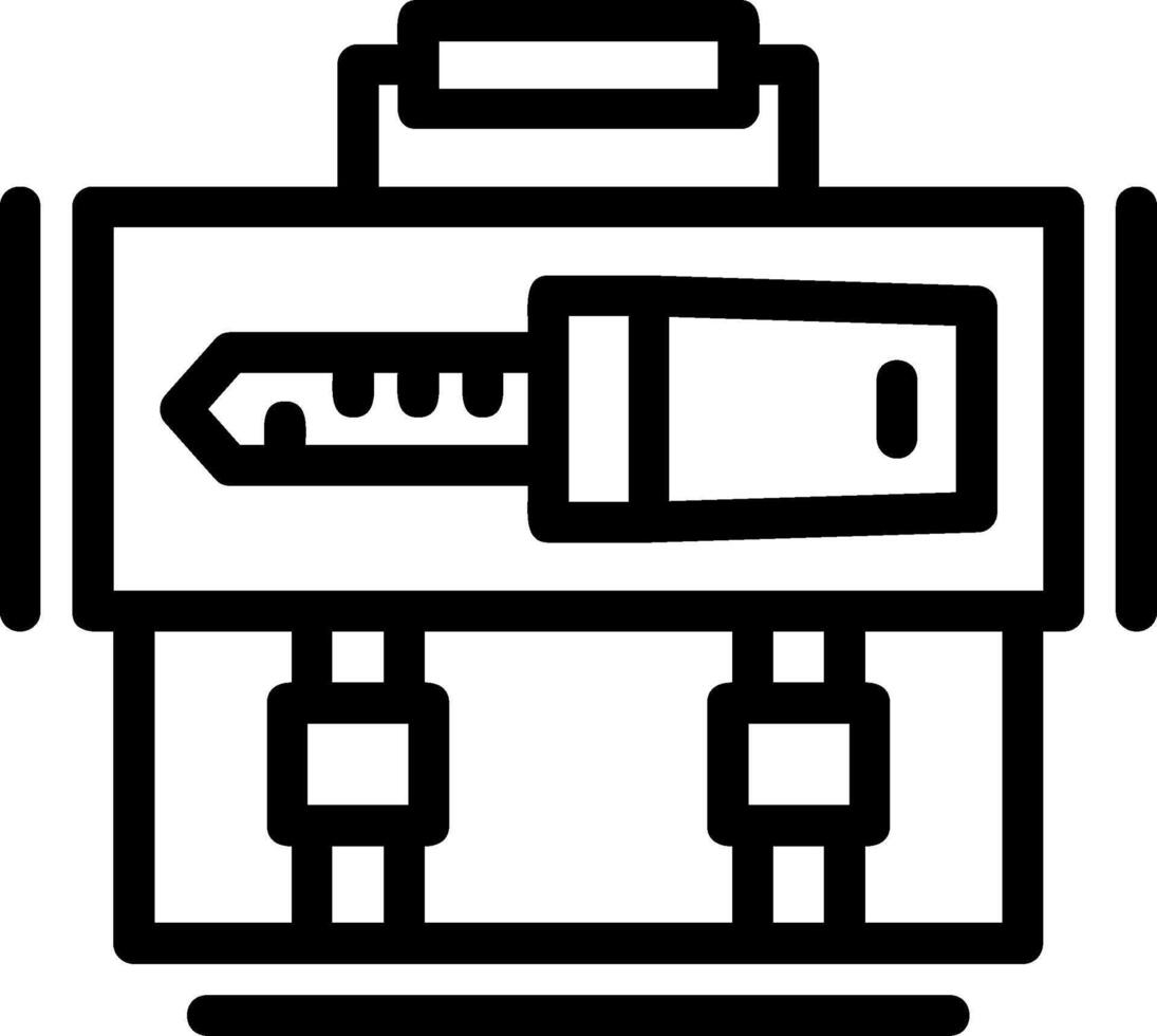 Key Line Icon vector