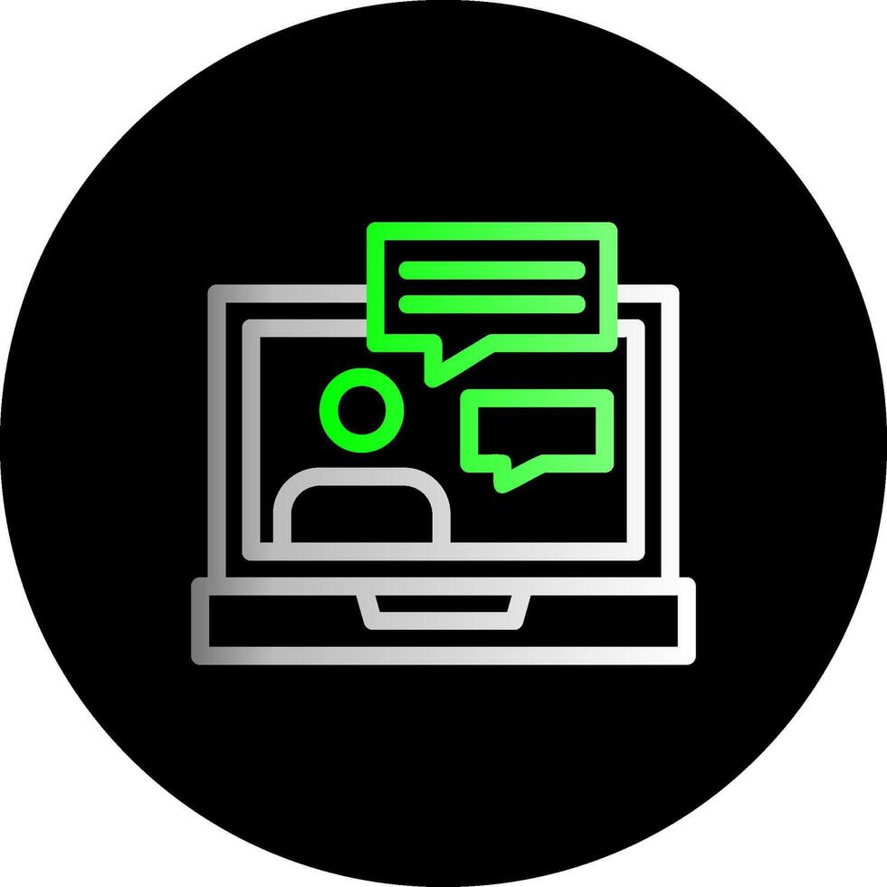 Online support Dual Gradient Circle Icon vector