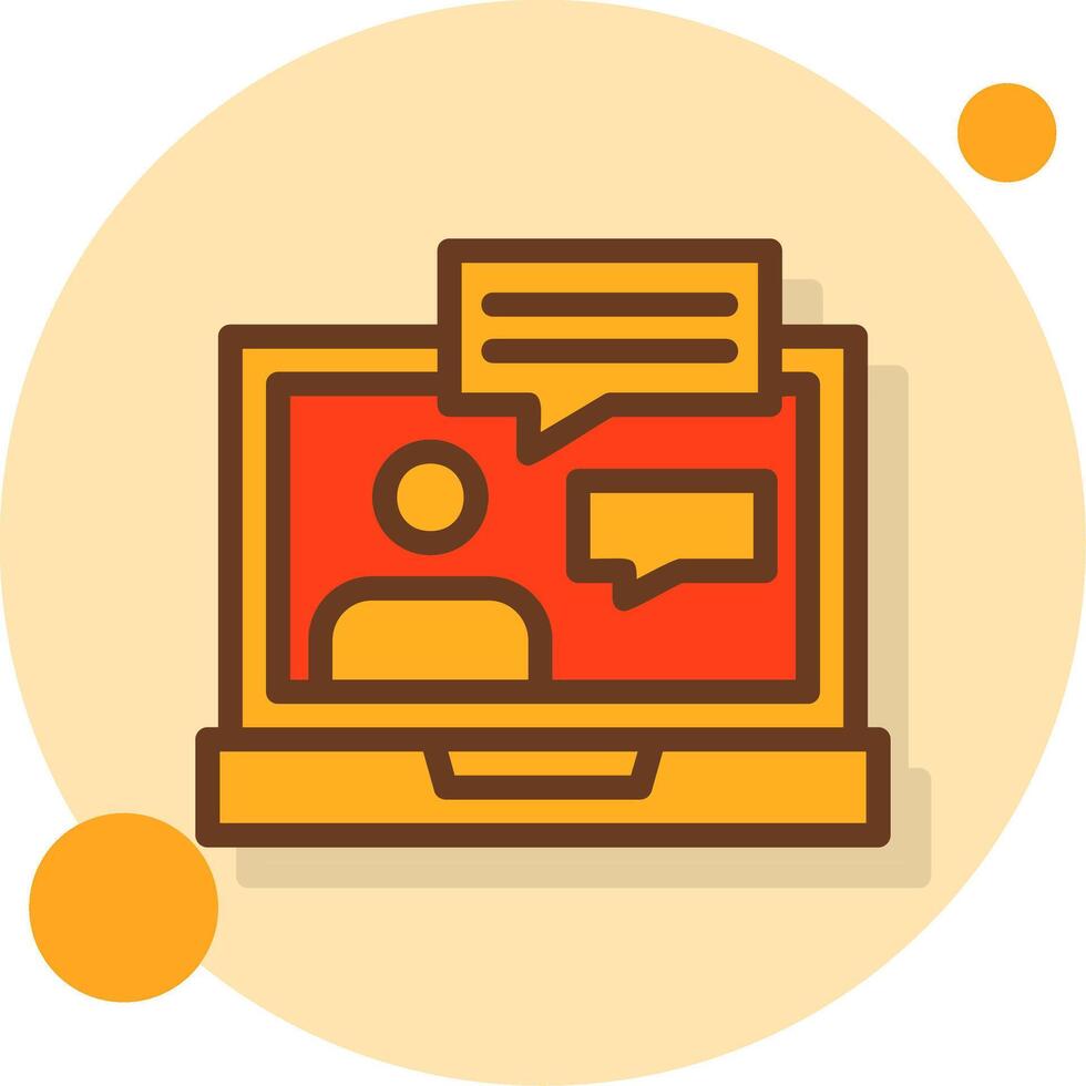 Online support Filled Shadow Circle Icon vector