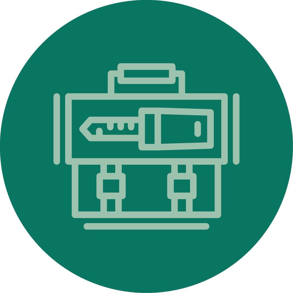 Key Line Multi color Icon vector