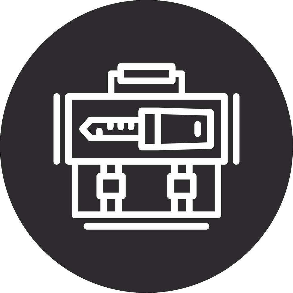 Key Inverted Icon vector