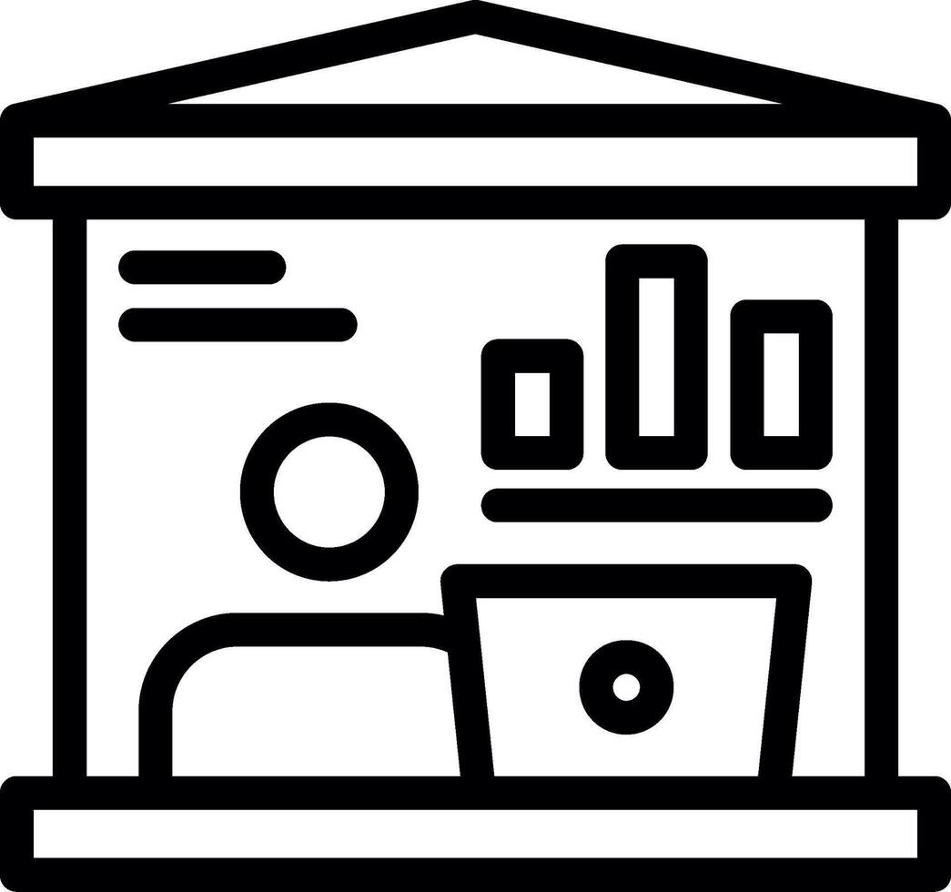 Home-based business Line Icon vector