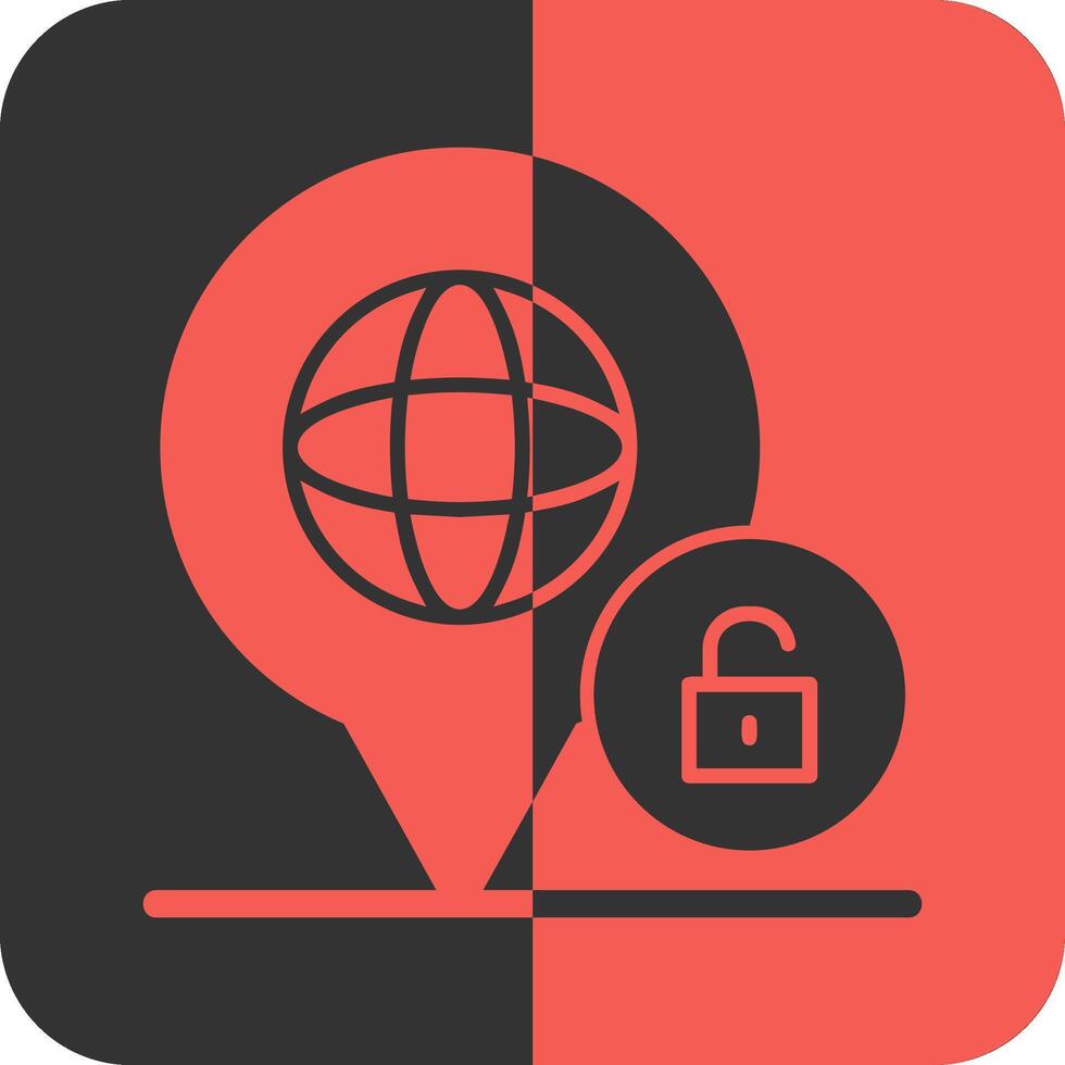 Location-independent Red Inverse Icon vector