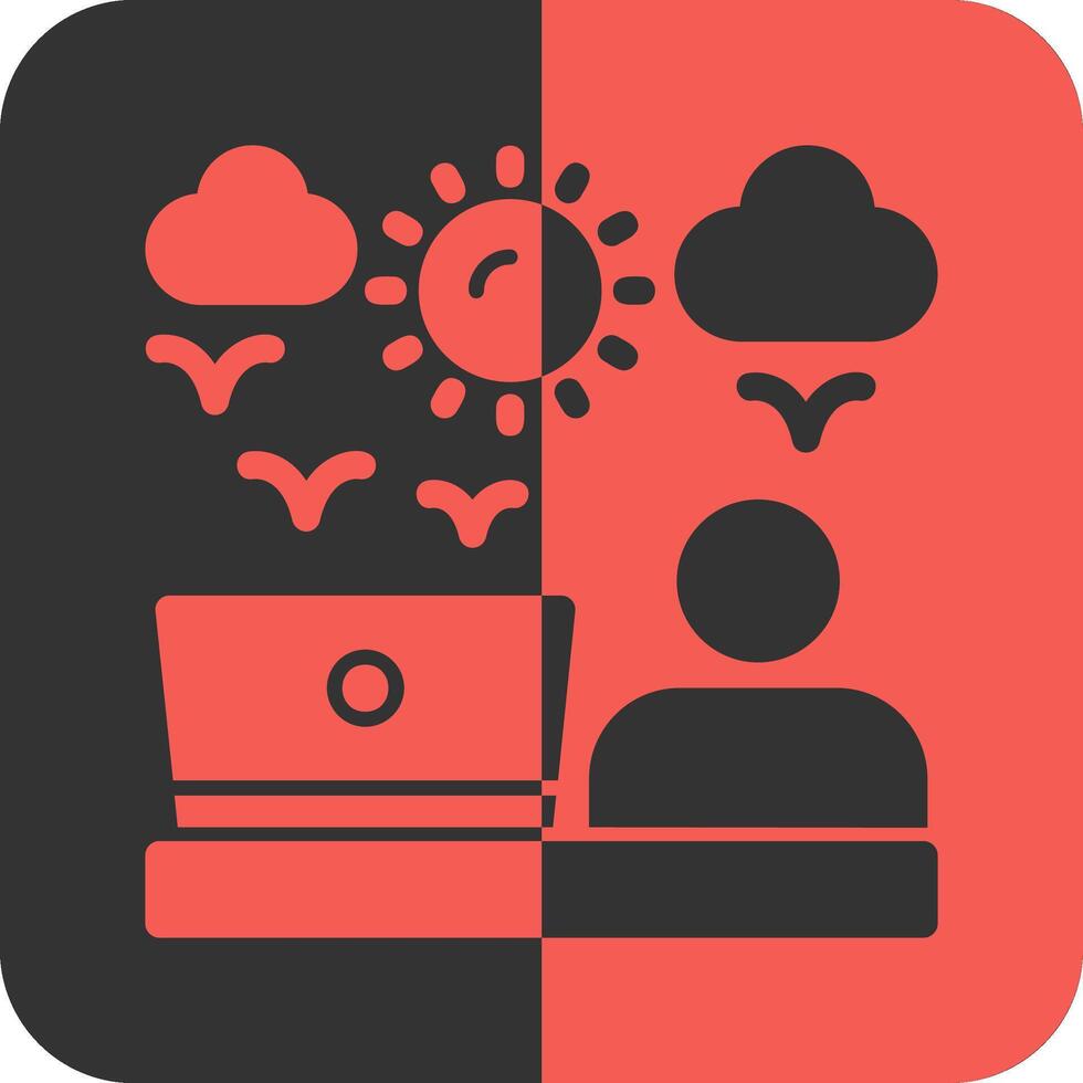 Freelancer Red Inverse Icon vector