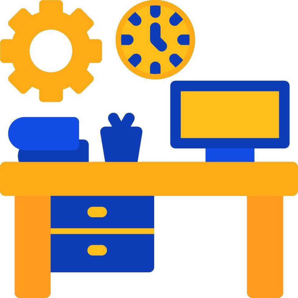 Workspace organization Flat Two Color Icon vector