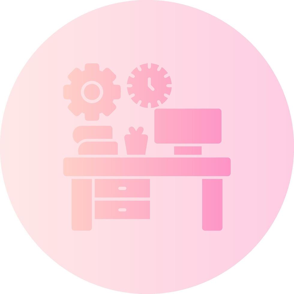 Workspace organization Gradient Circle Icon vector