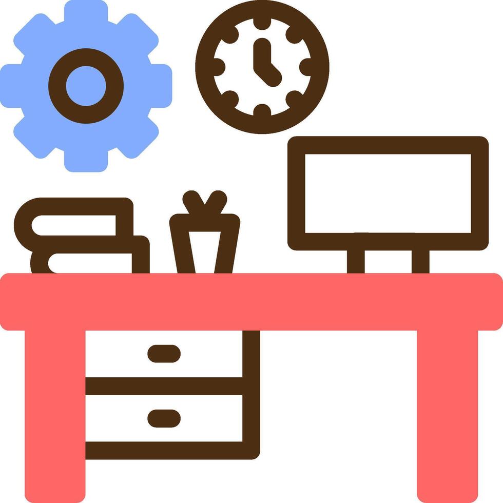 Workspace organization Color Filled Icon vector