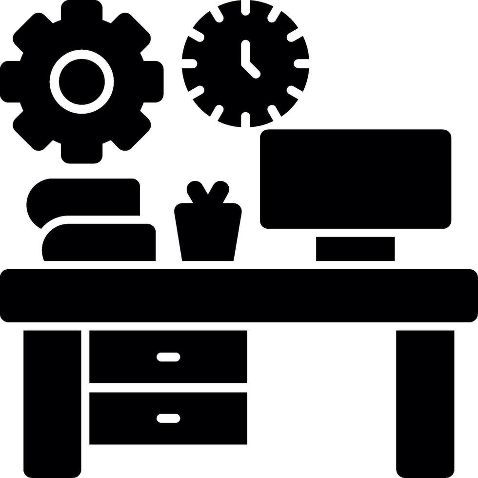 Workspace organization Glyph Icon vector