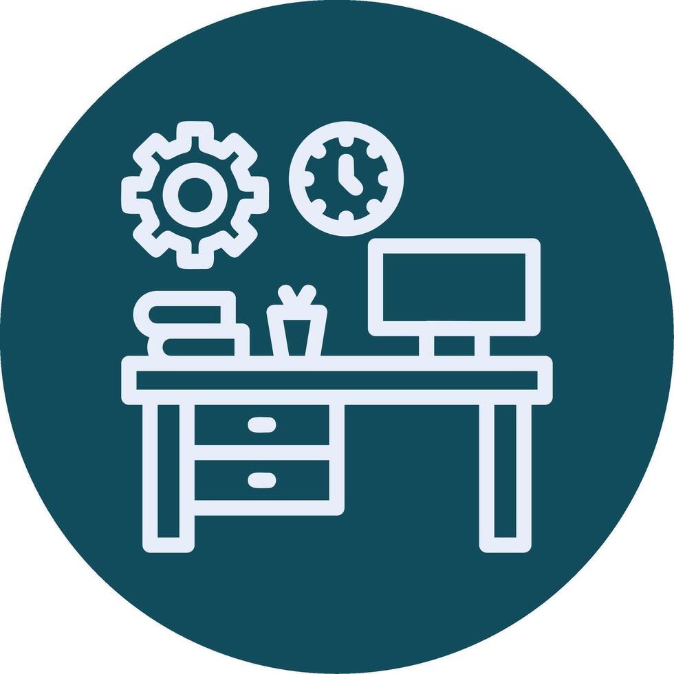 Workspace organization Outline Circle Icon vector