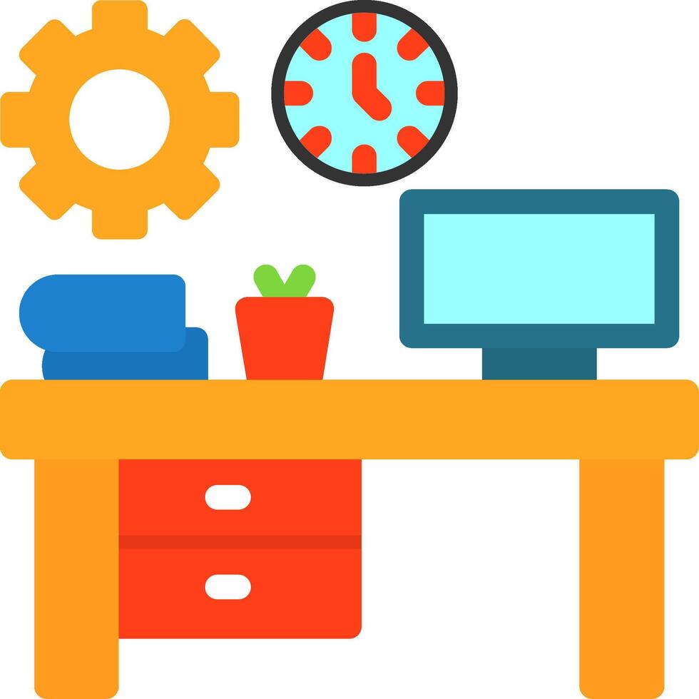 Workspace organization Flat Icon vector