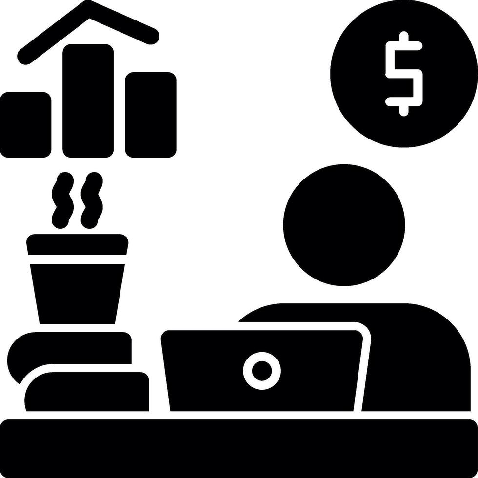 Remote benefits Glyph Icon vector