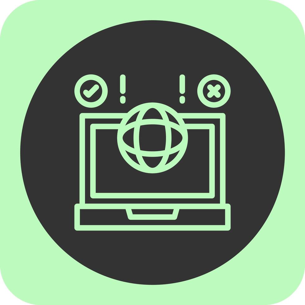 Remote challenges Linear Round Icon vector