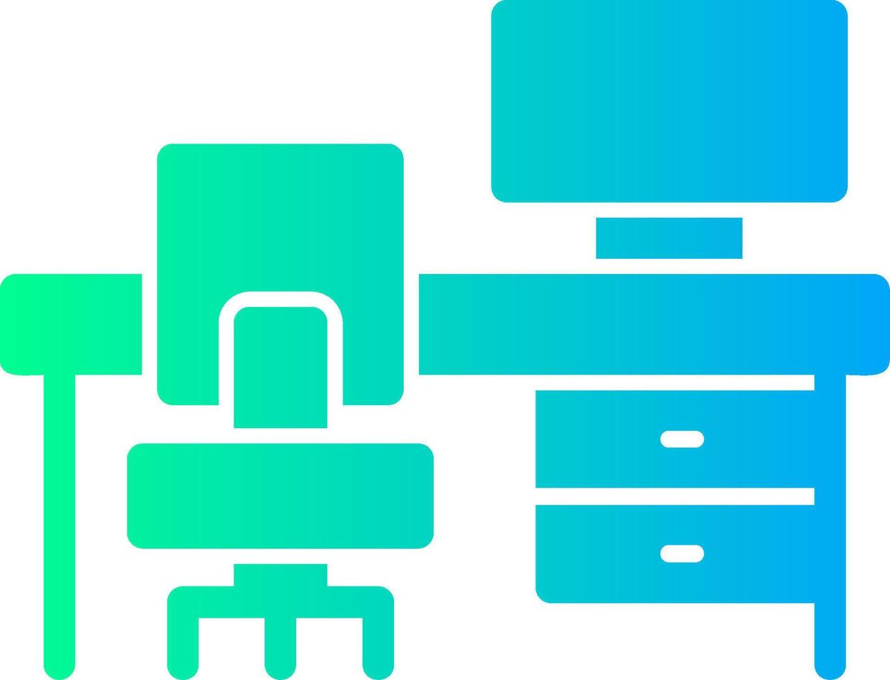 Home office ergonomics Solid Multi Gradient Icon vector