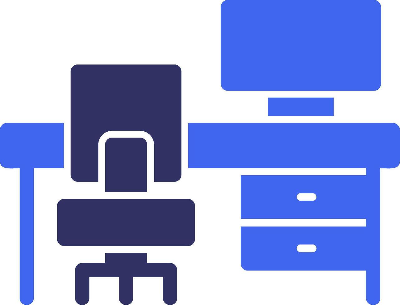 Home office ergonomics Solid Two Color Icon vector