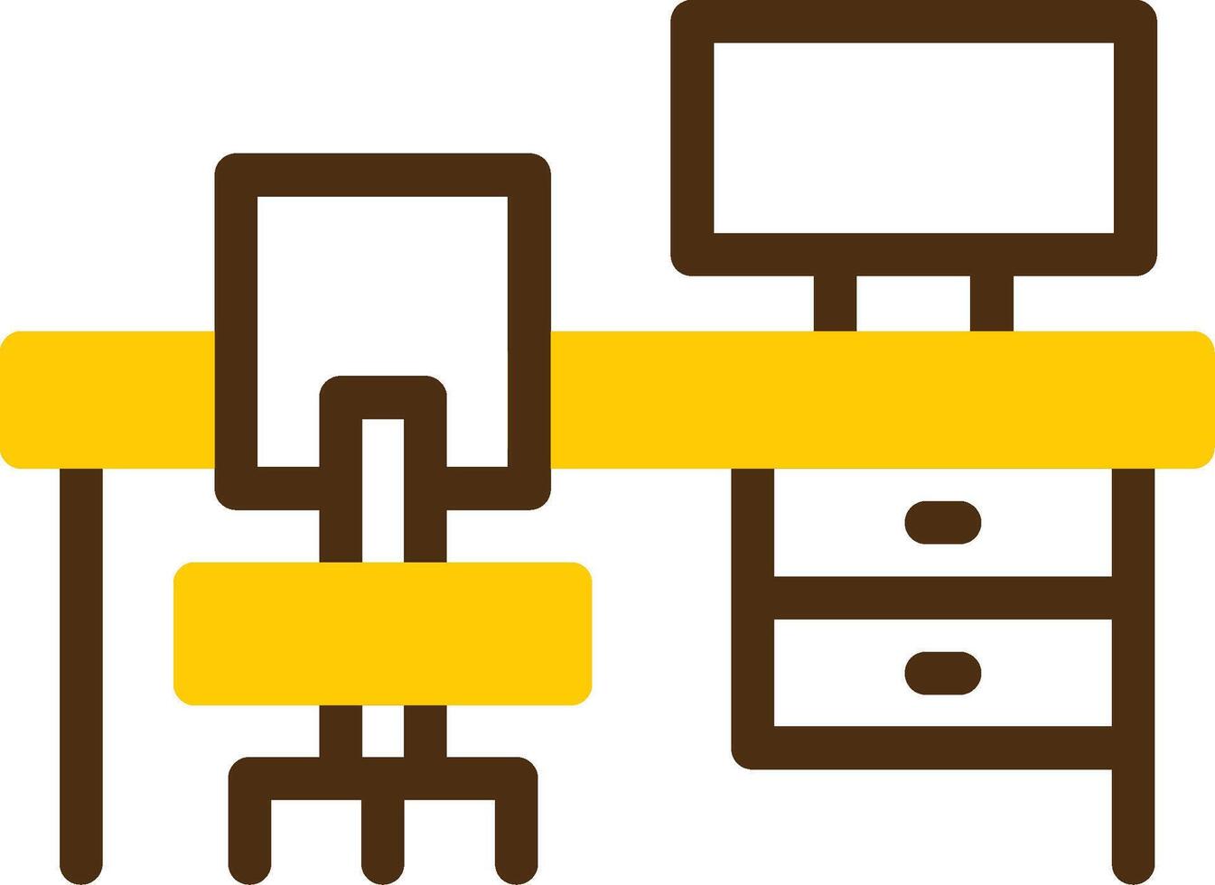 Home office ergonomics Yellow Lieanr Circle Icon vector
