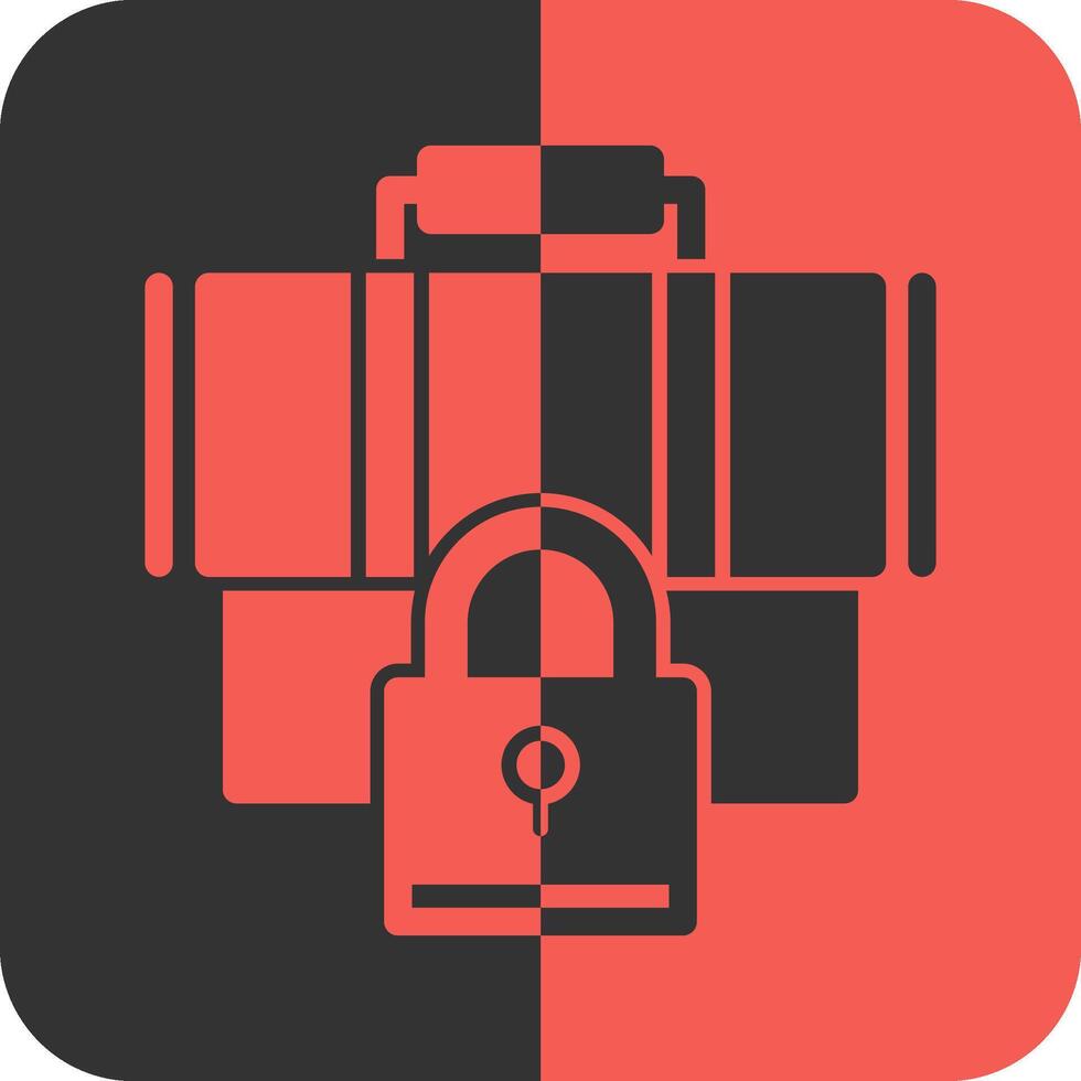 Security Red Inverse Icon vector