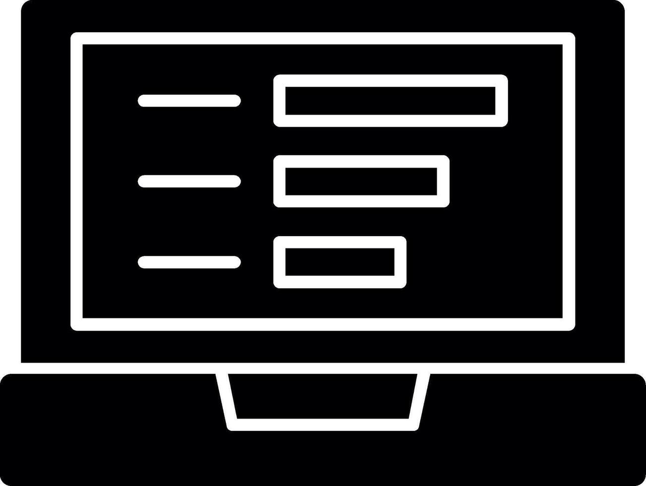 Remote work surveys Glyph Icon vector