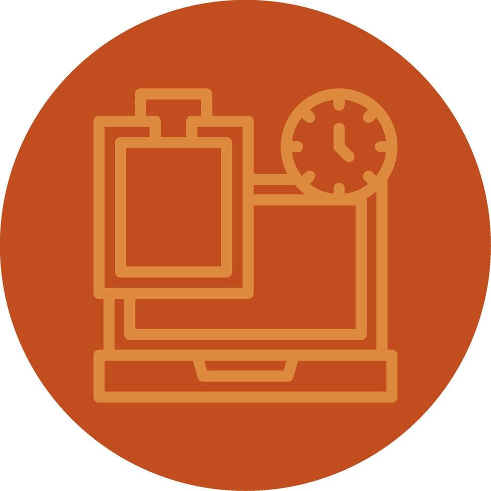 Remote work tools Line Multi color Icon vector