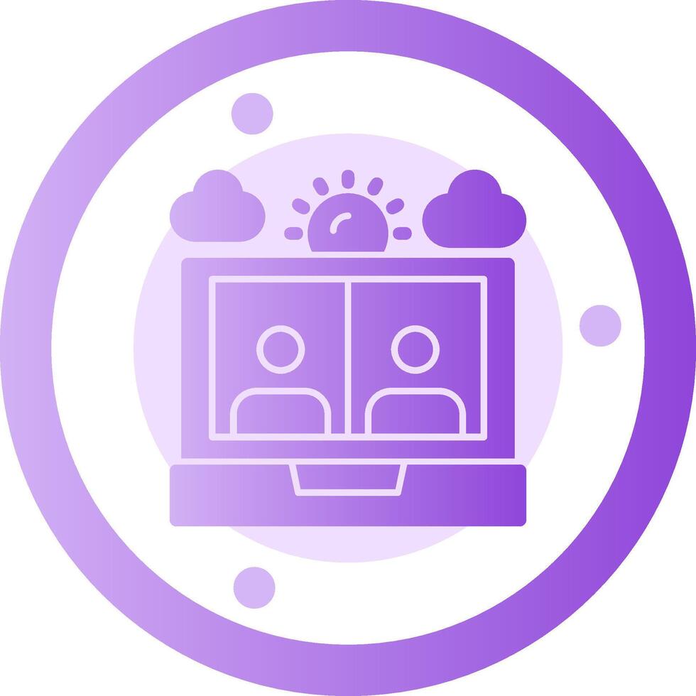 Remote work technology Glyph Gradient Icon vector