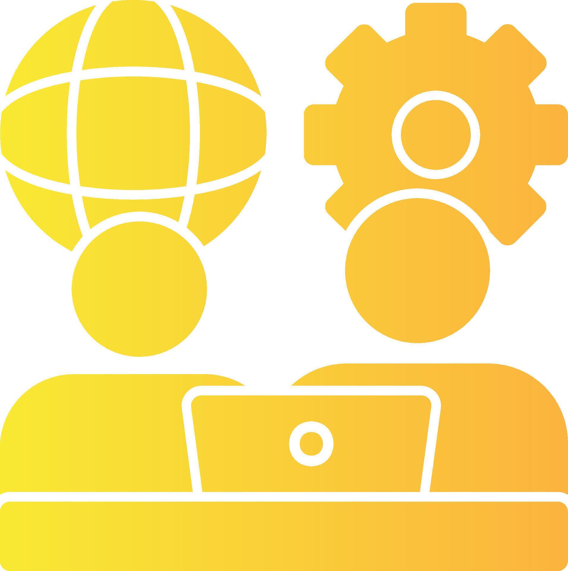 Remote work communication Solid Multi Gradient Icon 39488445 Vector Art ...