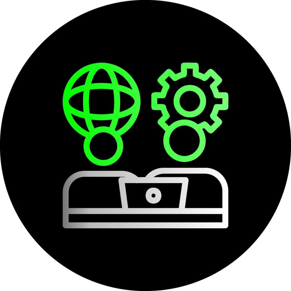 Remote work communication Dual Gradient Circle Icon vector