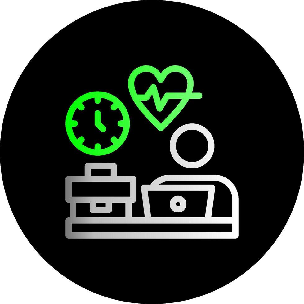 Remote work wellness Dual Gradient Circle Icon vector