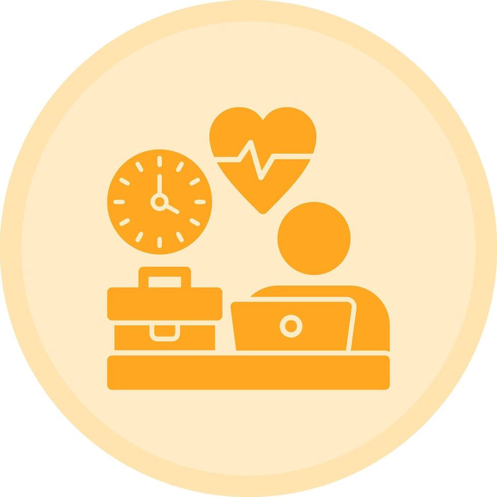 Remote work wellness Multicolor Circle Icon vector