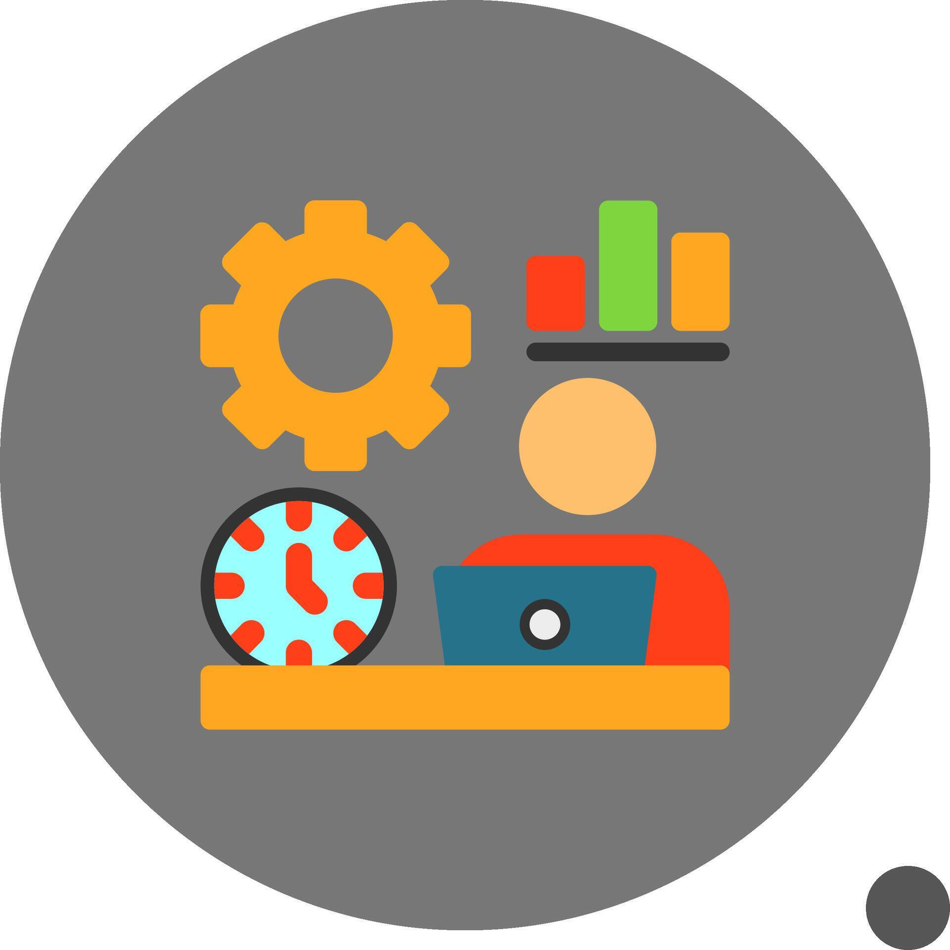 Remote work efficiency Flat Shadow Icon 39488649 Vector Art at Vecteezy