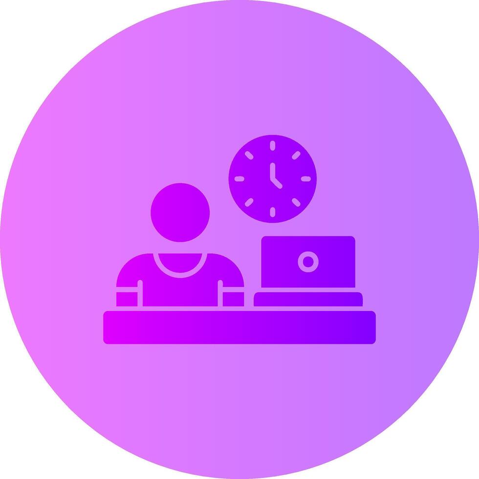 Remote work attire Gradient Circle Icon vector