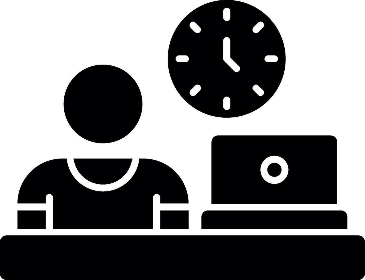 Remote work attire Glyph Icon vector