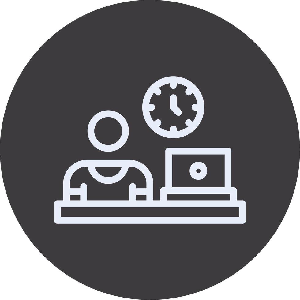 Remote work attire Outline Circle Icon vector