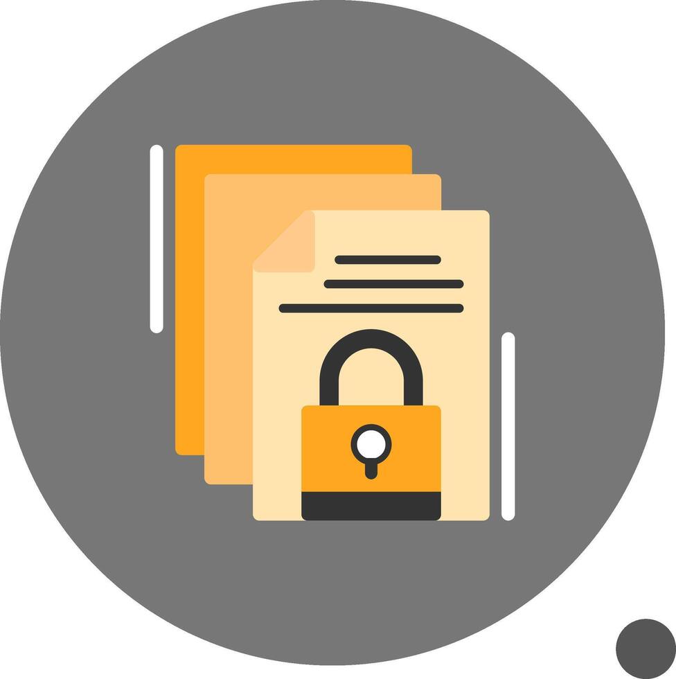 documento proteccion plano sombra icono vector