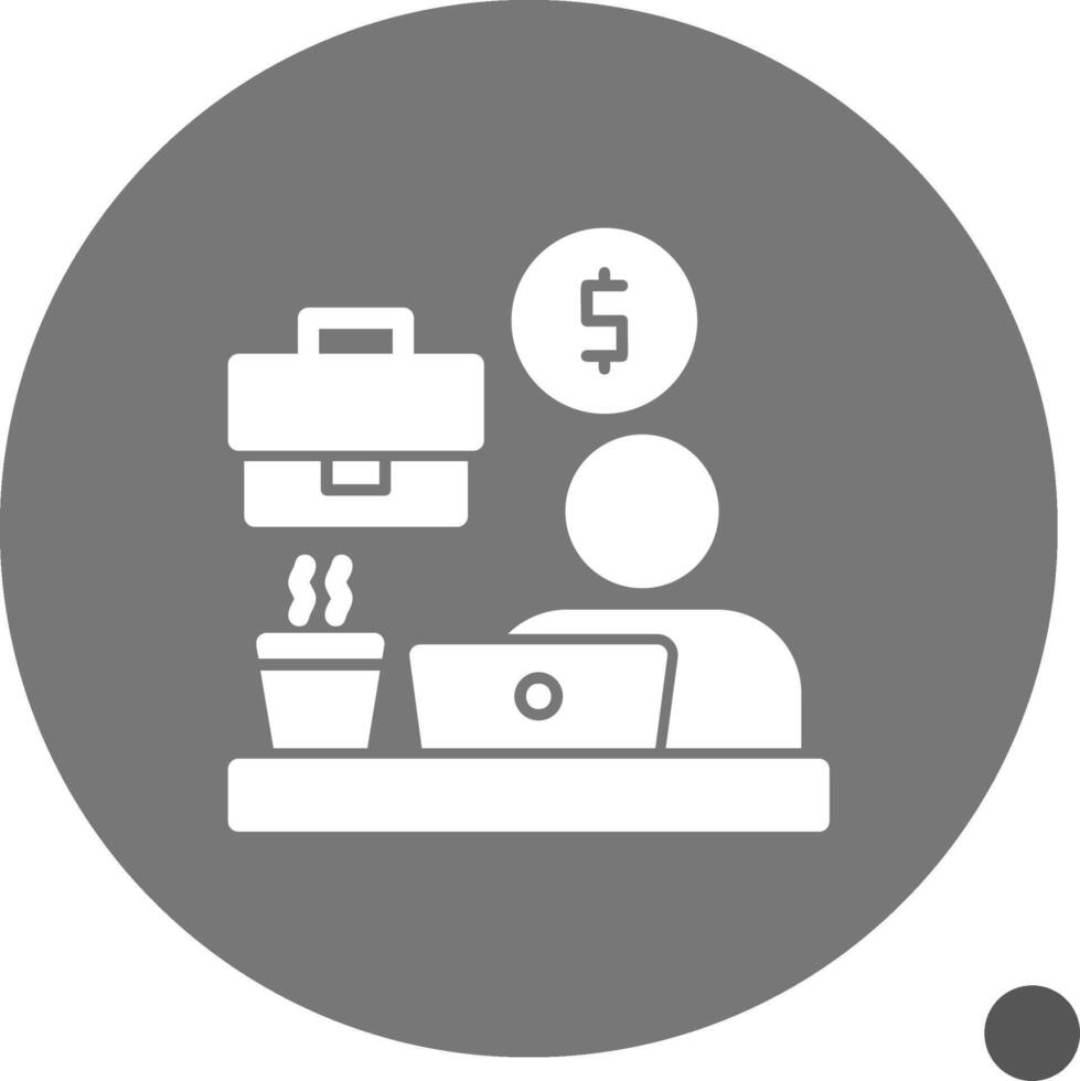 Remote work benefits Glyph Shadow Icon vector