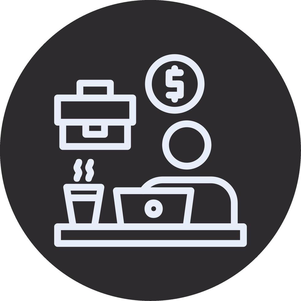 Remote work benefits Inverted Icon vector