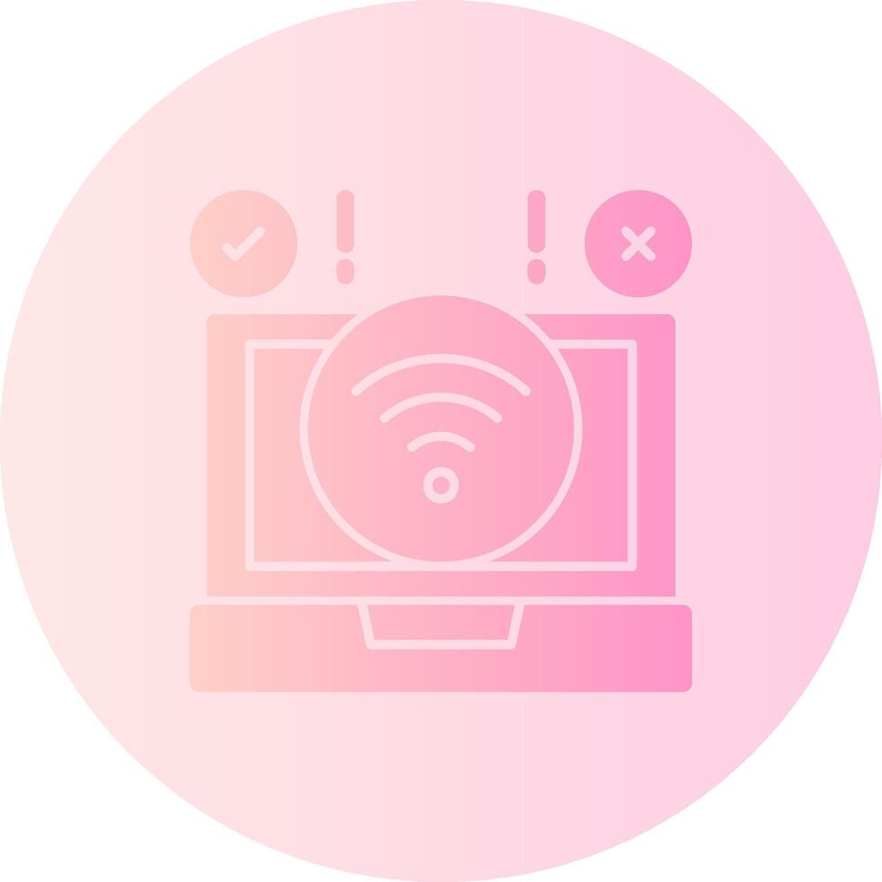 Remote work challenges Gradient Circle Icon vector