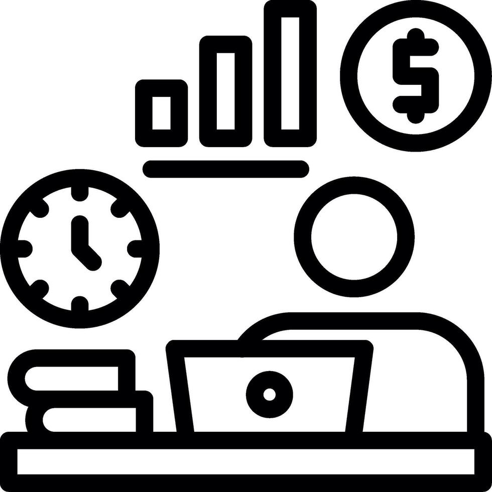 Remote work opportunities Line Icon vector