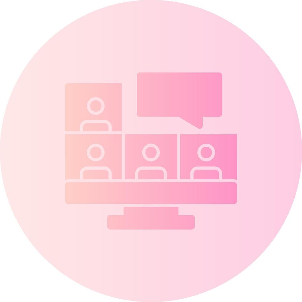 Remote work community Gradient Circle Icon vector