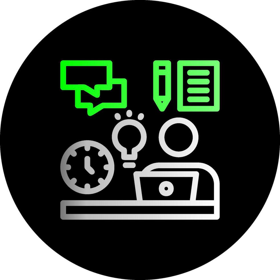 Remote work skills Dual Gradient Circle Icon vector