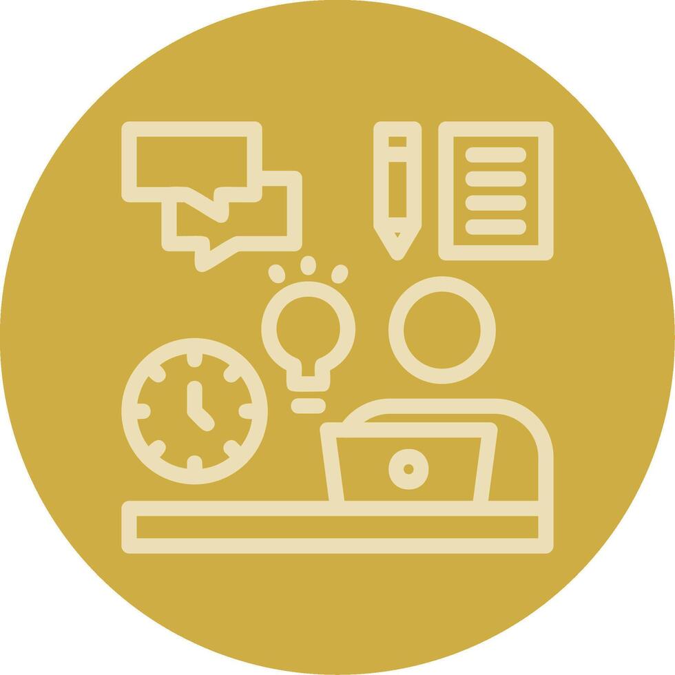 Remote work skills Line Multi color Icon vector