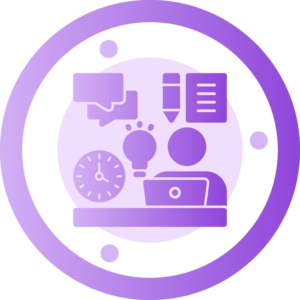 Remote work skills Glyph Gradient Icon vector